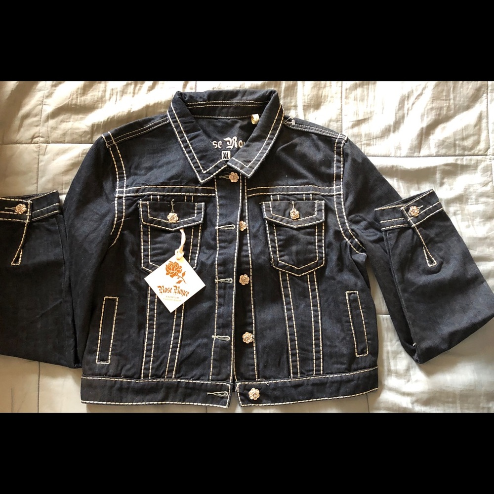 NWT Rose Royce Jean Jacket